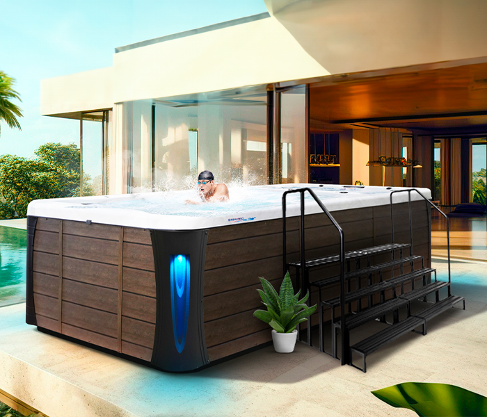 Calspas hot tub being used in a family setting - Sun Valley